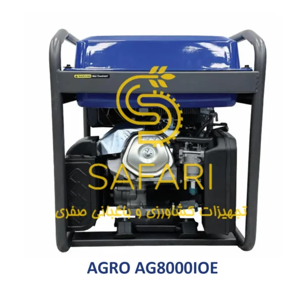 موتور برق بنزینی اینورتری استارتی اوپن تایپ 6.5 کیلووات سریIO اگرو مدل AGRO AG8000IOE