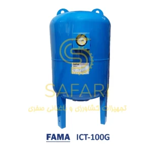 منبع تحت فشار آب 100 لیتری درجه‌دار فاما مدل FAMA ICT-100G